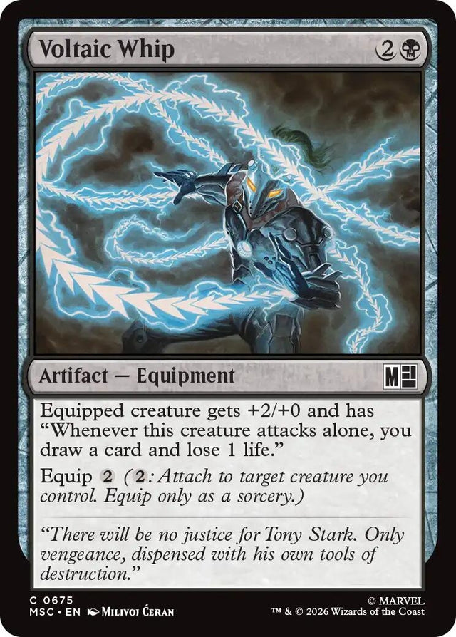 Image for Voltaic Whip (675) (Foil) (Commander: Marvel Super Heroes) (MSC) - Magic: The Gathering