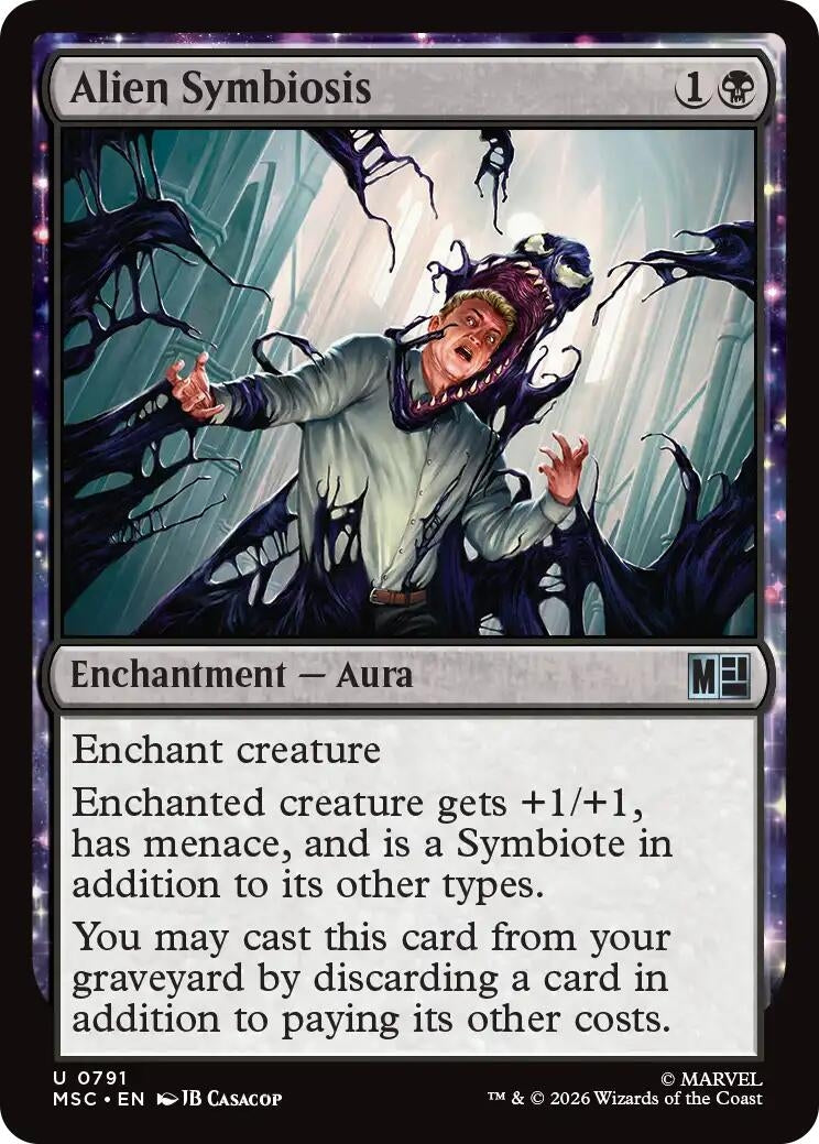 Image for Alien Symbiosis (791) (Foil) (Commander: Marvel Super Heroes) (MSC) - Magic: The Gathering