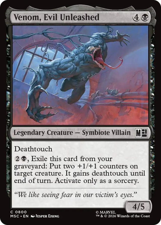 Image for Venom, Evil Unleashed (800) (Foil) (Commander: Marvel Super Heroes) (MSC) - Magic: The Gathering