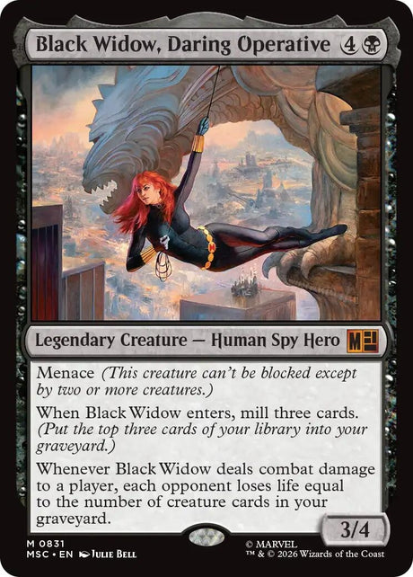 Image for Black Widow, Daring Operative (831) (Foil) (Commander: Marvel Super Heroes) (MSC) - Magic: The Gathering