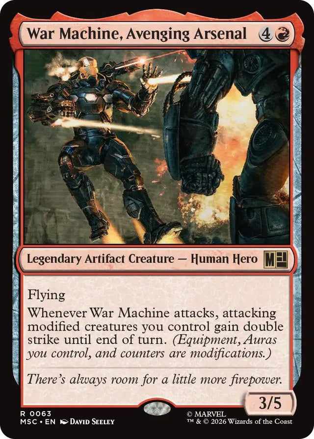 Image for War Machine, Avenging Arsenal (63) (Foil) (Commander: Marvel Super Heroes) (MSC) - Magic: The Gathering