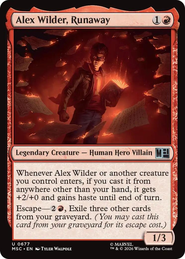 Image for Alex Wilder, Runaway (677) (Commander: Marvel Super Heroes) (MSC) - Magic: The Gathering