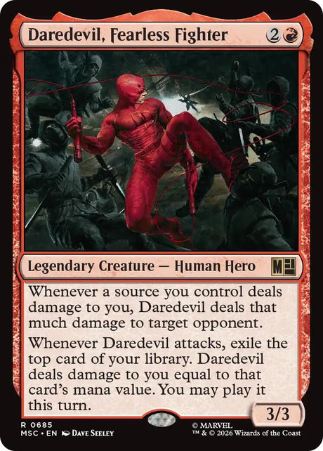 Image for Daredevil, Fearless Fighter (685) (Foil) (Commander: Marvel Super Heroes) (MSC) - Magic: The Gathering