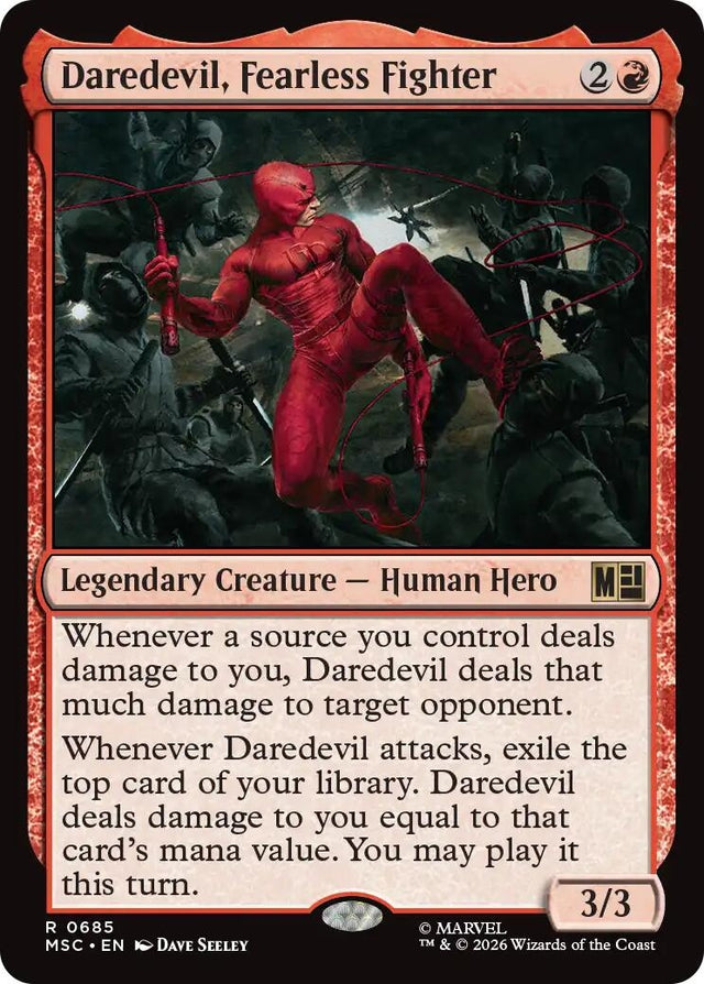 Image for Daredevil, Fearless Fighter (685) (Foil) (Commander: Marvel Super Heroes) (MSC) - Magic: The Gathering