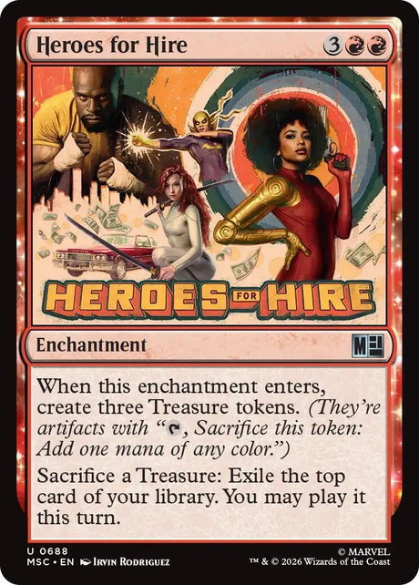 Image for Heroes for Hire (688) (Foil) (Commander: Marvel Super Heroes) (MSC) - Magic: The Gathering