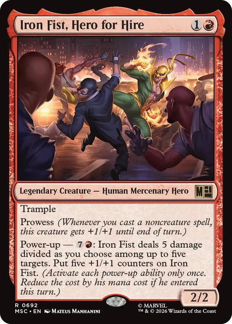 Image for Iron Fist, Hero for Hire (692) (Foil) (Commander: Marvel Super Heroes) (MSC) - Magic: The Gathering