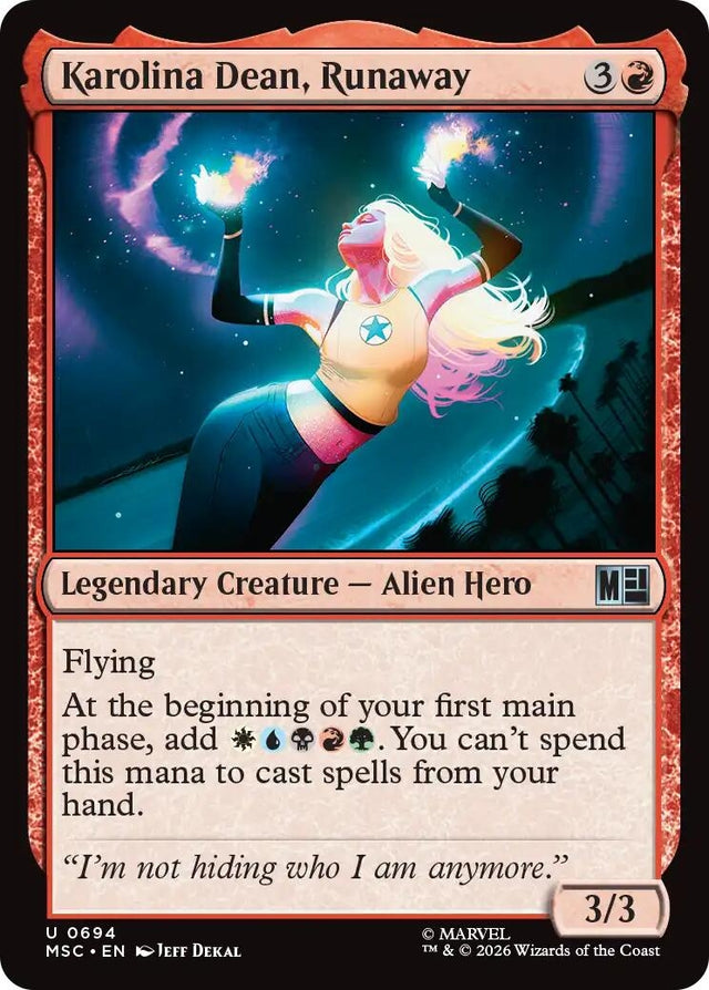 Image for Karolina Dean, Runaway (694) (Commander: Marvel Super Heroes) (MSC) - Magic: The Gathering