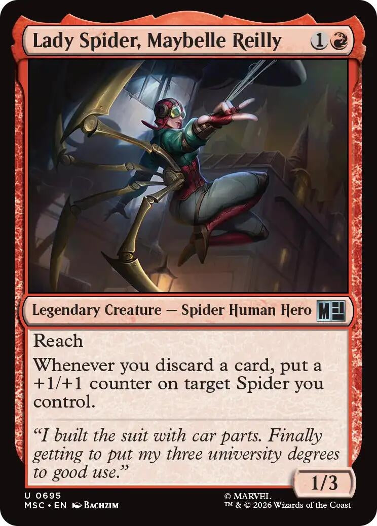 Image for Lady Spider, Maybelle Reilly (695) (Foil) (Commander: Marvel Super Heroes) (MSC) - Magic: The Gathering