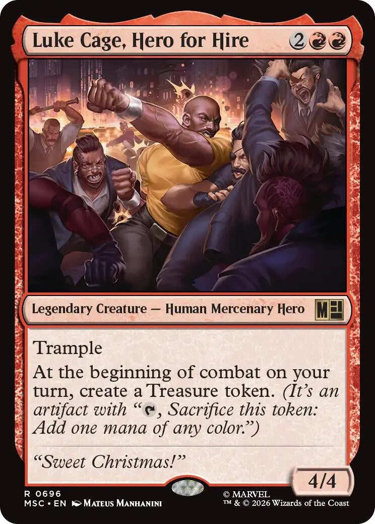 Image for Luke Cage, Hero for Hire (696) (Foil) (Commander: Marvel Super Heroes) (MSC) - Magic: The Gathering