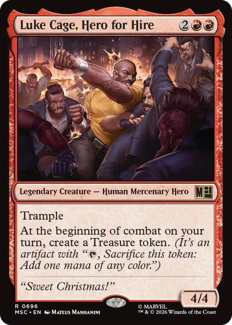 Image for Luke Cage, Hero for Hire (696) (Foil) (Commander: Marvel Super Heroes) (MSC) - Magic: The Gathering
