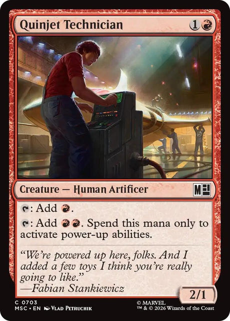 Image for Quinjet Technician (703) (Foil) (Commander: Marvel Super Heroes) (MSC) - Magic: The Gathering