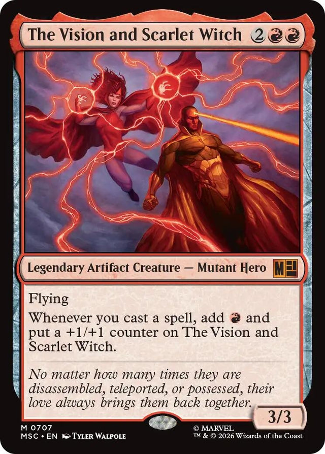 Image for The Vision and Scarlet Witch (707) (Foil) (Commander: Marvel Super Heroes) (MSC) - Magic: The Gathering