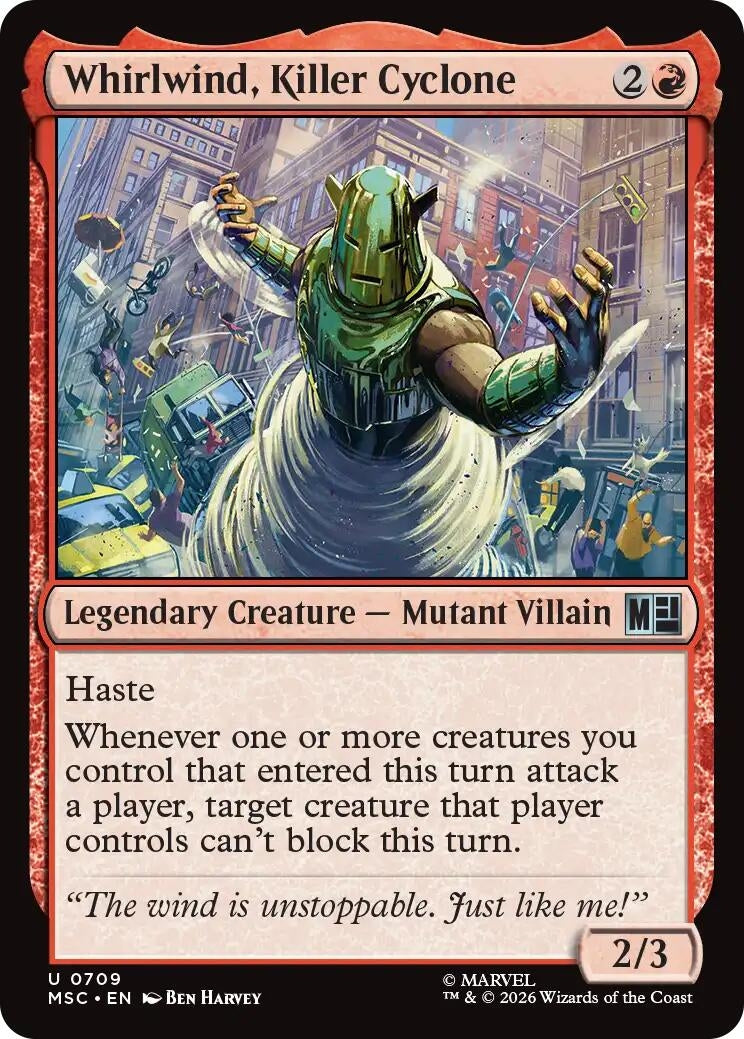 Image for Whirlwind, Killer Cyclone (709) (Foil) (Commander: Marvel Super Heroes) (MSC) - Magic: The Gathering