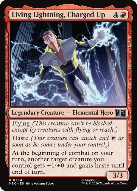 Image for Living Lightning, Charged Up (764) (Foil) (Commander: Marvel Super Heroes) (MSC) - Magic: The Gathering