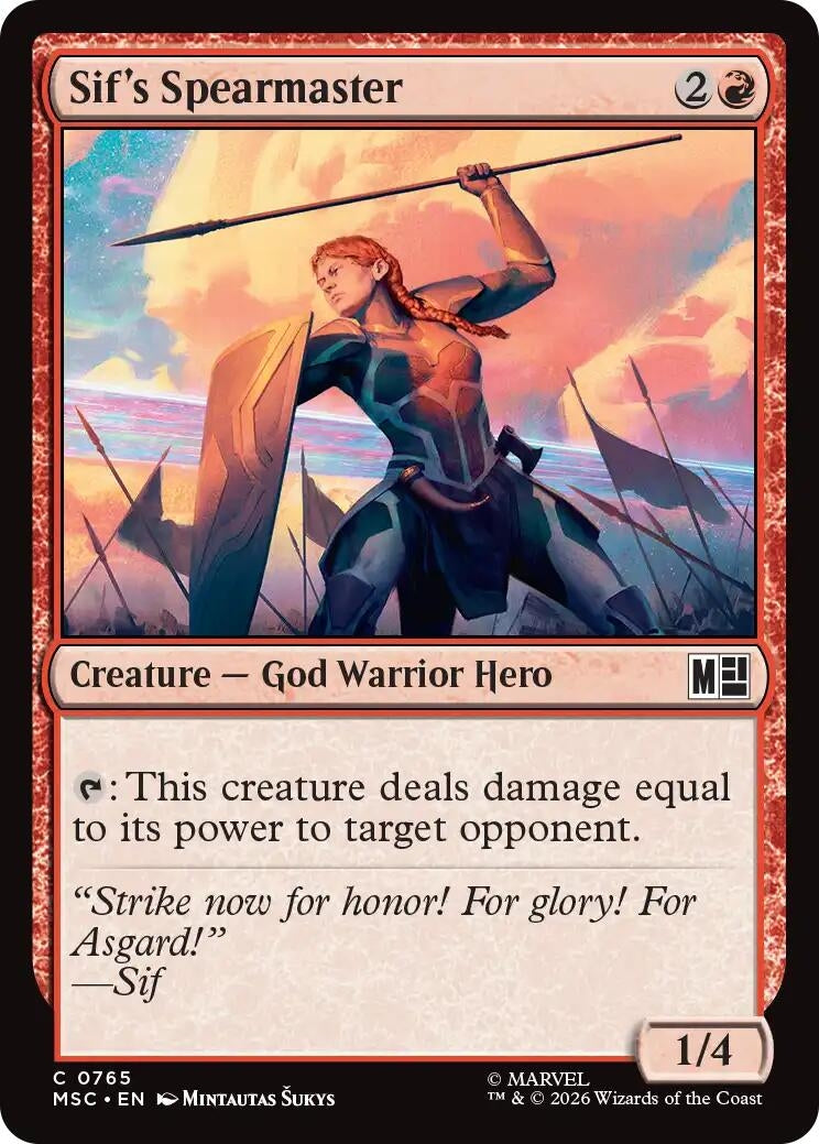 Image for Sif's Spearmaster (765) (Commander: Marvel Super Heroes) (MSC) - Magic: The Gathering