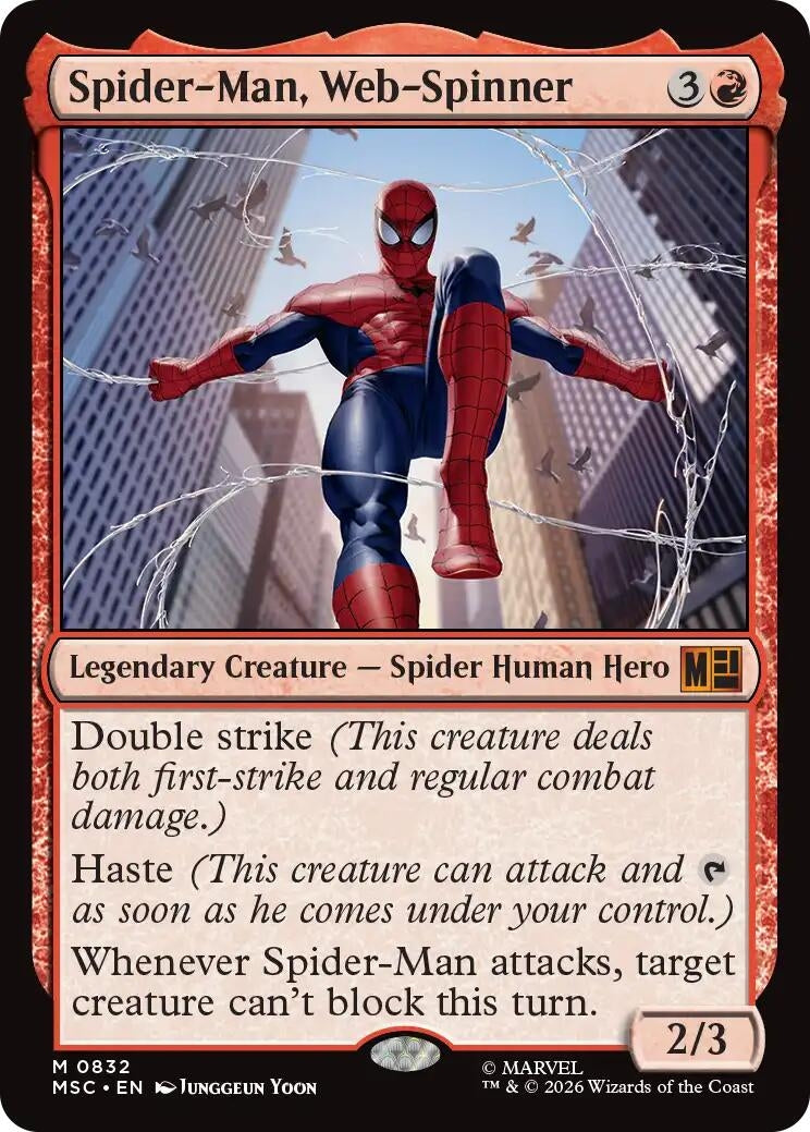 Image for Spider-Man, Web-Spinner (832) (Foil) (Commander: Marvel Super Heroes) (MSC) - Magic: The Gathering