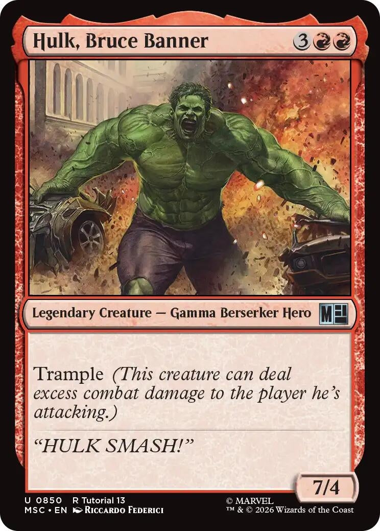 Image for Hulk, Bruce Banner (0850) (850) (Commander: Marvel Super Heroes) (MSC) - Magic: The Gathering