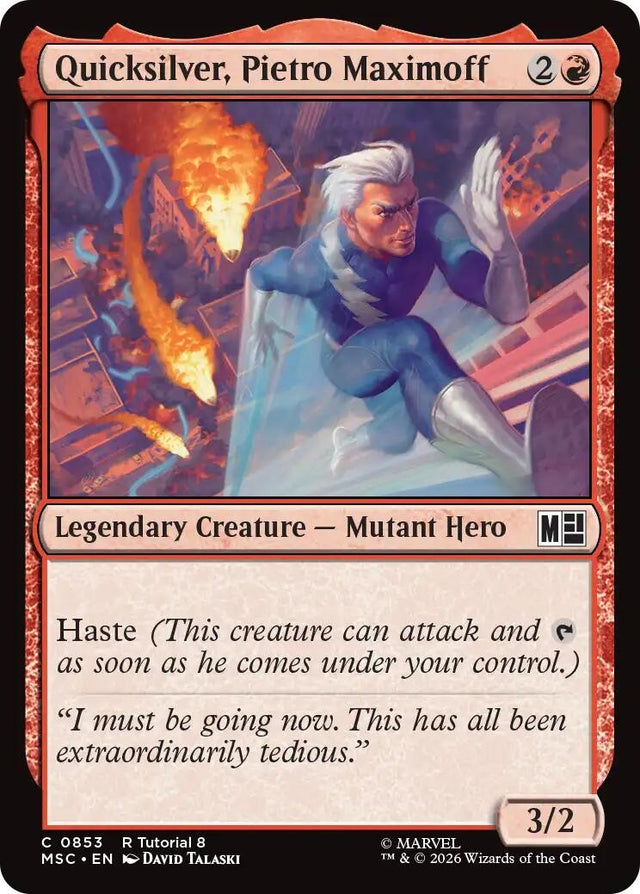 Image for Quicksilver, Pietro Maximoff (0853) (853) (Commander: Marvel Super Heroes) (MSC) - Magic: The Gathering