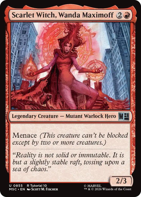 Image for Scarlet Witch, Wanda Maximoff (0855) (855) (Commander: Marvel Super Heroes) (MSC) - Magic: The Gathering