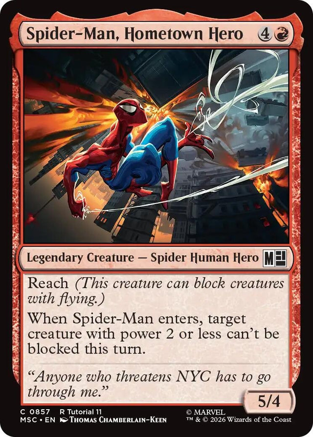 Image for Spider-Man, Hometown Hero (0857) (857) (Commander: Marvel Super Heroes) (MSC) - Magic: The Gathering