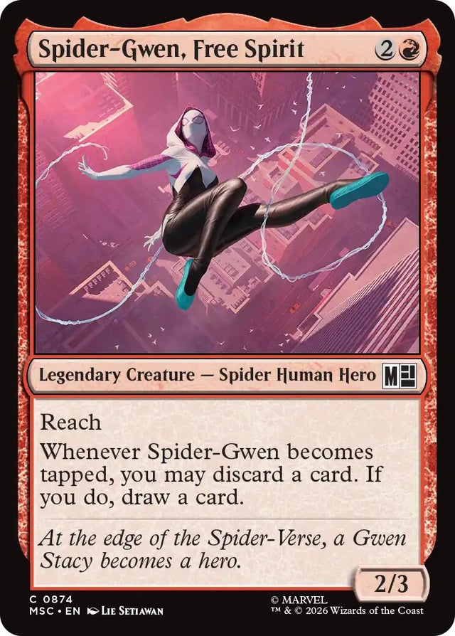 Image for Spider-Gwen, Free Spirit (874) (Foil) (Commander: Marvel Super Heroes) (MSC) - Magic: The Gathering
