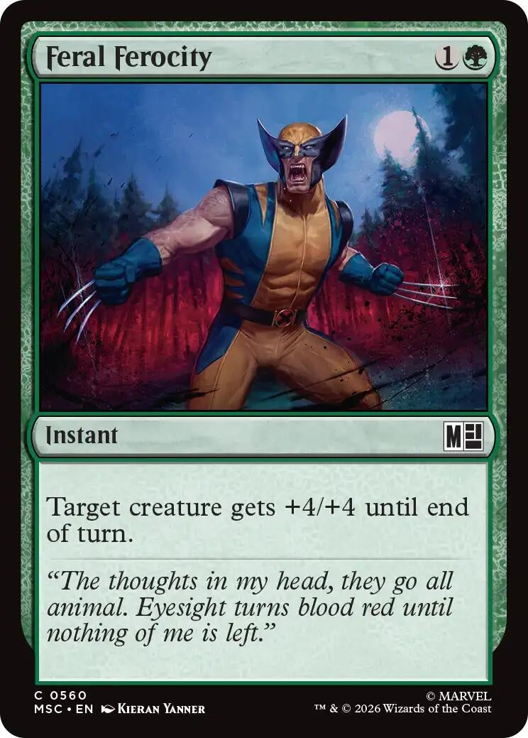 Image for Feral Ferocity (560) (Commander: Marvel Super Heroes) (MSC) - Magic: The Gathering