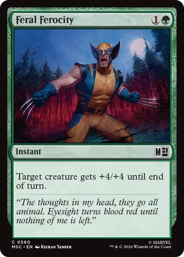 Image for Feral Ferocity (560) (Commander: Marvel Super Heroes) (MSC) - Magic: The Gathering