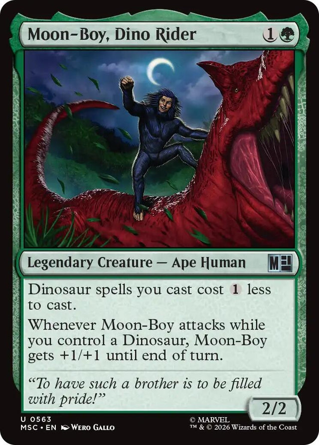 Image for Moon-Boy, Dino Rider (563) (Commander: Marvel Super Heroes) (MSC) - Magic: The Gathering
