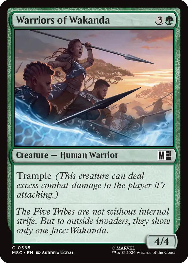 Image for Warriors of Wakanda (565) (Foil) (Commander: Marvel Super Heroes) (MSC) - Magic: The Gathering