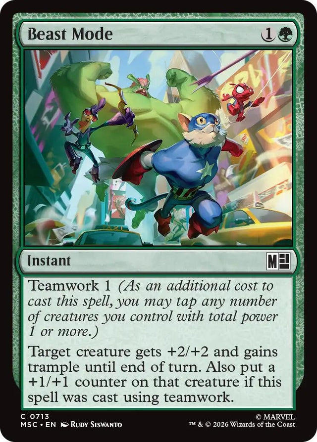 Image for Beast Mode (713) (Commander: Marvel Super Heroes) (MSC) - Magic: The Gathering
