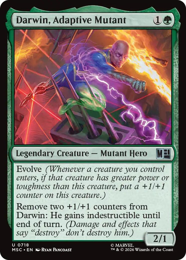 Image for Darwin, Adaptive Mutant (718) (Foil) (Commander: Marvel Super Heroes) (MSC) - Magic: The Gathering