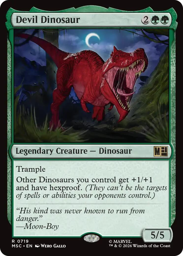 Image for Devil Dinosaur (719) (Foil) (Commander: Marvel Super Heroes) (MSC) - Magic: The Gathering