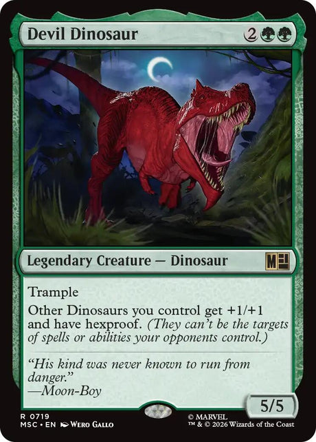 Image for Devil Dinosaur (719) (Foil) (Commander: Marvel Super Heroes) (MSC) - Magic: The Gathering