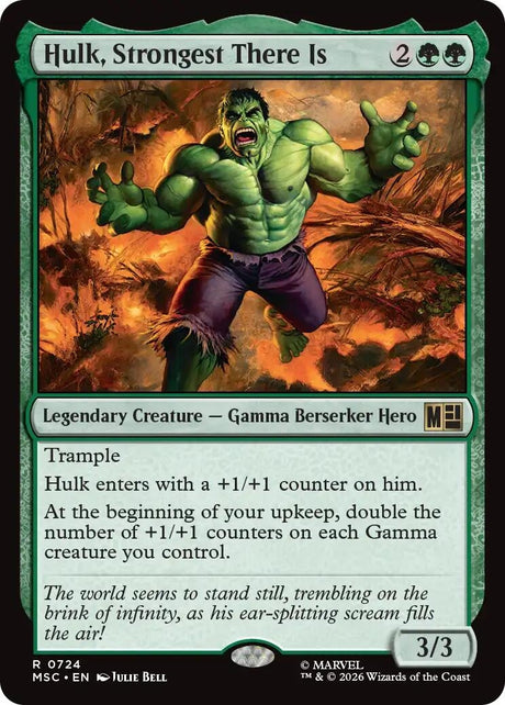 Image for Hulk, Strongest There Is (724) (Commander: Marvel Super Heroes) (MSC) - Magic: The Gathering