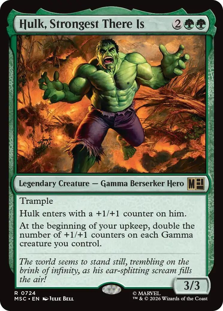 Image for Hulk, Strongest There Is (724) (Foil) (Commander: Marvel Super Heroes) (MSC) - Magic: The Gathering