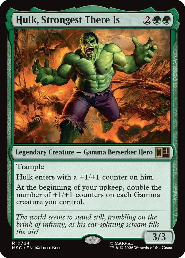 Image for Hulk, Strongest There Is (724) (Foil) (Commander: Marvel Super Heroes) (MSC) - Magic: The Gathering