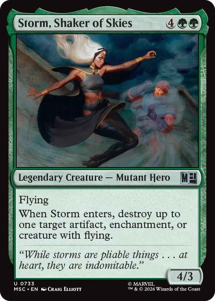 Image for Storm, Shaker of Skies (733) (Foil) (Commander: Marvel Super Heroes) (MSC) - Magic: The Gathering