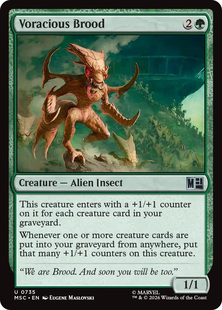 Image for Voracious Brood (735) (Foil) (Commander: Marvel Super Heroes) (MSC) - Magic: The Gathering