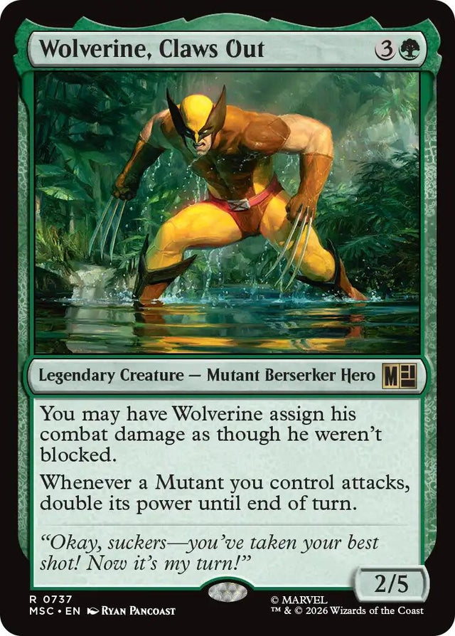 Image for Wolverine, Claws Out (737) (Foil) (Commander: Marvel Super Heroes) (MSC) - Magic: The Gathering
