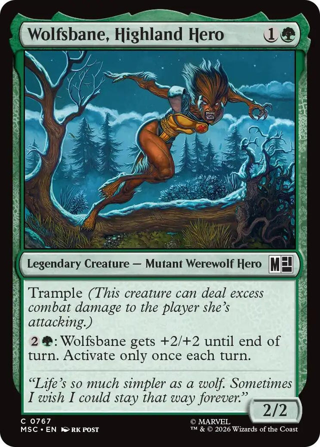 Image for Wolfsbane, Highland Hero (767) (Commander: Marvel Super Heroes) (MSC) - Magic: The Gathering