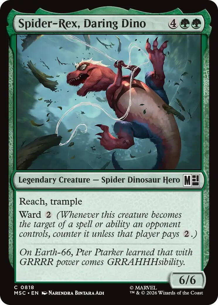 Image for Spider-Rex, Daring Dino (818) (Foil) (Commander: Marvel Super Heroes) (MSC) - Magic: The Gathering