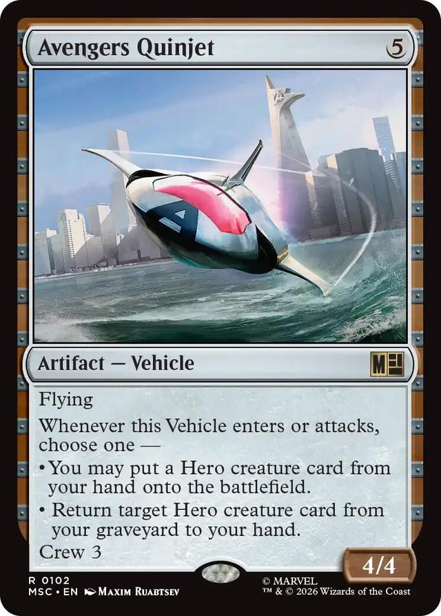 Image for Avengers Quinjet (102) (Commander: Marvel Super Heroes) (MSC) - Magic: The Gathering