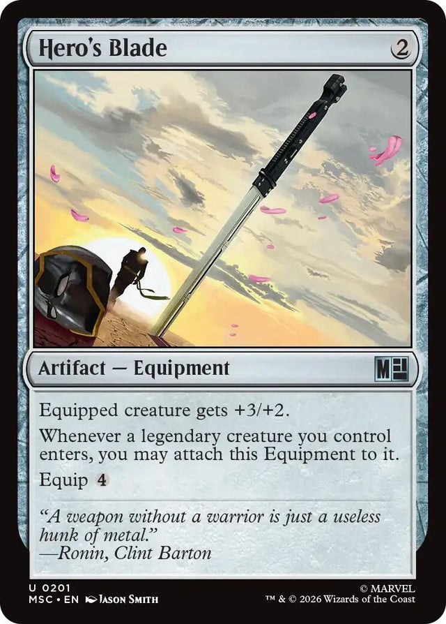 Image for Hero's Blade (201) (Commander: Marvel Super Heroes) (MSC) - Magic: The Gathering