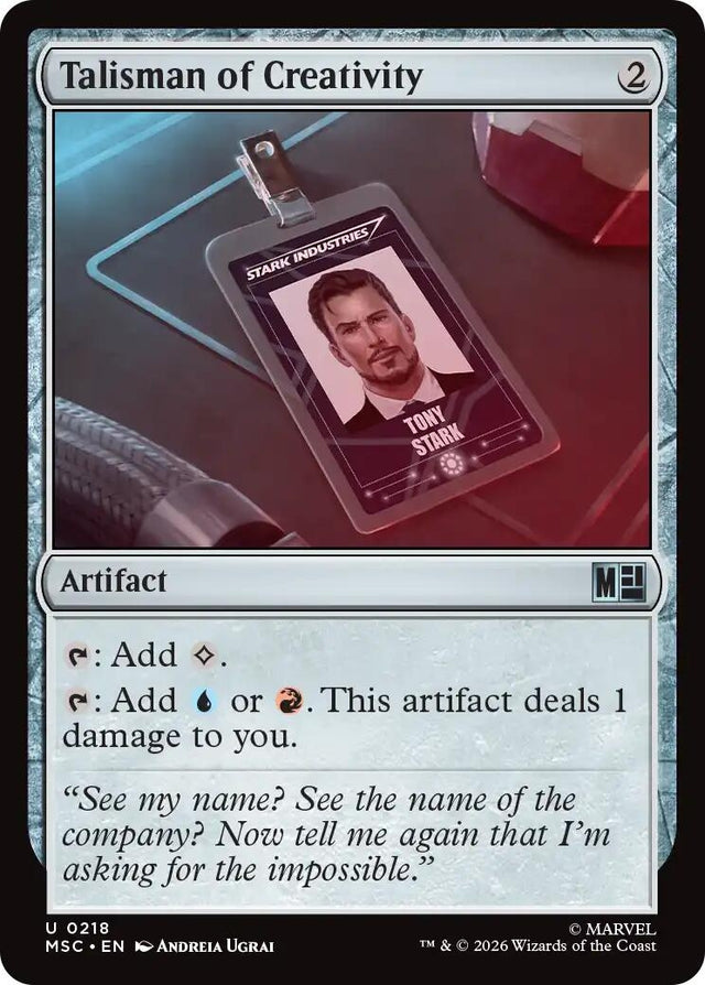 Image for Talisman of Creativity (218) (Commander: Marvel Super Heroes) (MSC) - Magic: The Gathering