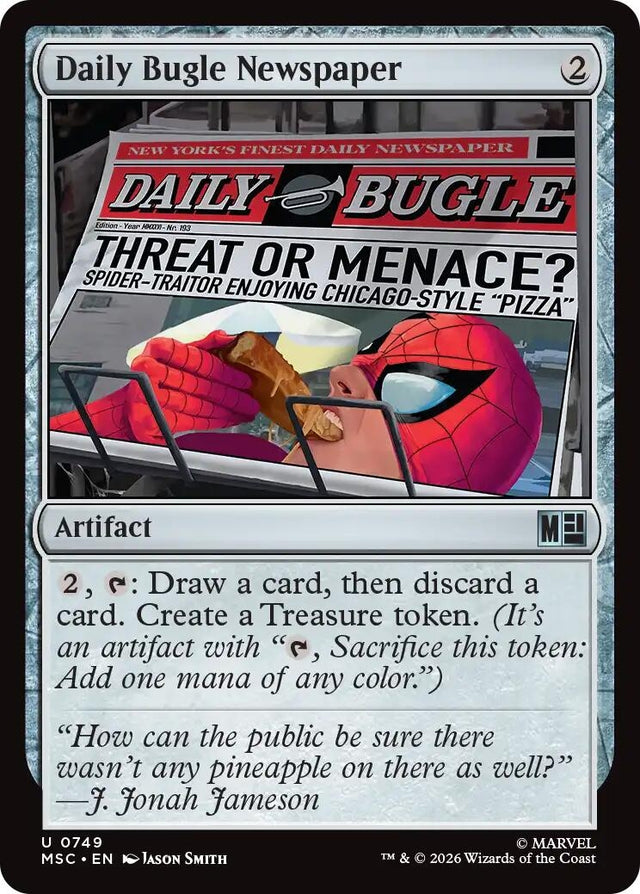 Image for Daily Bugle Newspaper (749) (Foil) (Commander: Marvel Super Heroes) (MSC) - Magic: The Gathering