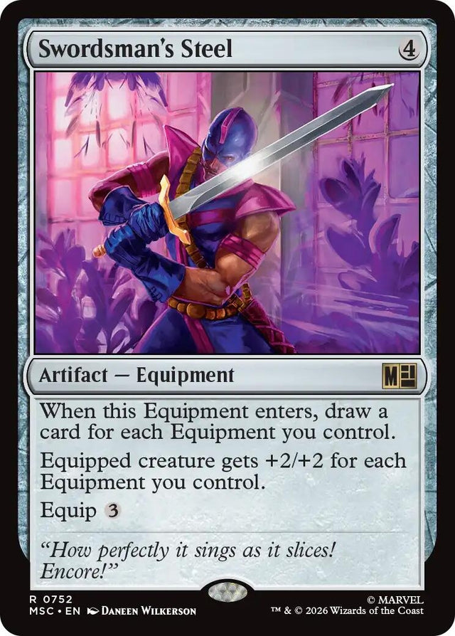Image for Swordsman's Steel (752) (Commander: Marvel Super Heroes) (MSC) - Magic: The Gathering
