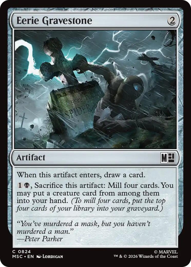 Image for Eerie Gravestone (824) (Commander: Marvel Super Heroes) (MSC) - Magic: The Gathering