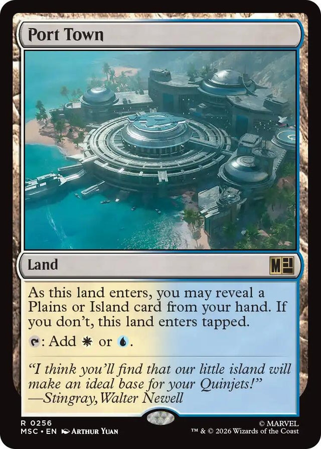 Image for Port Town (256) (Commander: Marvel Super Heroes) (MSC) - Magic: The Gathering