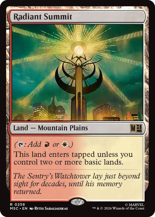 Image for Radiant Summit (258) (Commander: Marvel Super Heroes) (MSC) - Magic: The Gathering