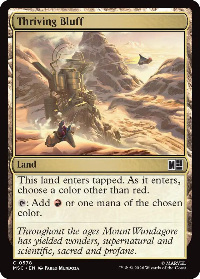 Image for Thriving Bluff (578) (Foil) (Commander: Marvel Super Heroes) (MSC) - Magic: The Gathering